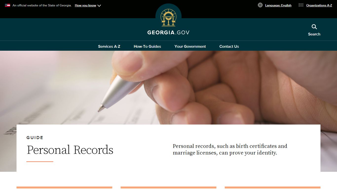 Personal Records | Georgia.gov